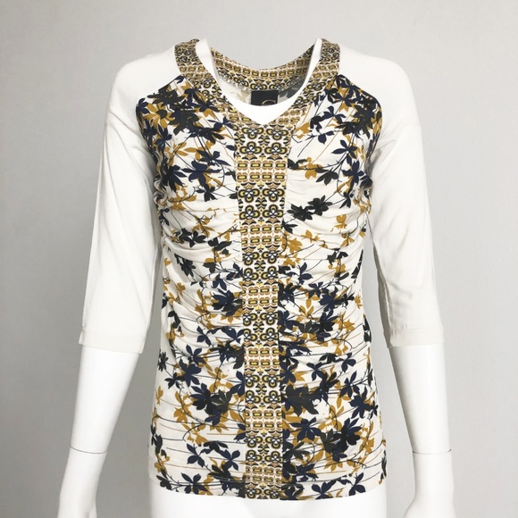 Roberto Cavalli Top Graphic Abstract Print NWT 42 - Picture 2 of 8